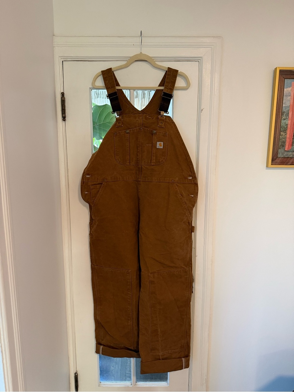 Carhartt Brown Duck Bib Overalls - Women's Heavy-Duty Work Jumpsuit